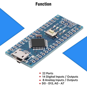 Placa Nano V3.0 ATmega328P CH340G 5V 16M Microcontrolador con cable USB, para Arduino Nano, puerto micro USB - Product Image 3