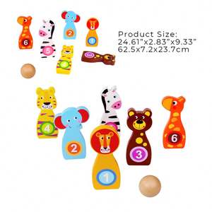 2020 nouveauté vente chaude enfants en bois jouet bébé jeu de bowling enfants <span class=keywords><strong>jeux</strong></span> interactifs en plein air âge <span class=keywords><strong>18</strong></span> <span class=keywords><strong>mois</strong></span> + - Product Image 2