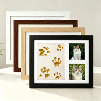Ensemble de supports modernes en bois pour photos d'animaux de compagnie – Souvenir commémoratif pour chats, chiens et petits animaux