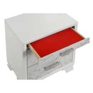 Modern Style Nightstand White Wood <b>Under</b> <b>Bed</b> Storage G150108662 - Product Image 3