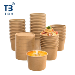 Bol à soupe jetable en papier kraft vierge de qualité alimentaire, écologique, 340 ml (12 oz), avec couvercle, pour la restauration, les restaurants et les plats à emporter, fabriqué en Malaisie - Product Image 6