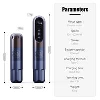 Machine à tatouer sans fil Dragonhawk Stroke 3,5 mm en cuivre, stylo à tatouer professionnel permanent, 1000 mAh