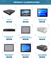 PC industriel sans ventilateur 8 pouces tout-en-un, écran tactile capacitif 10 points, 2 LAN, 2 USB, 4 COM, boîtier métallique W8RW T