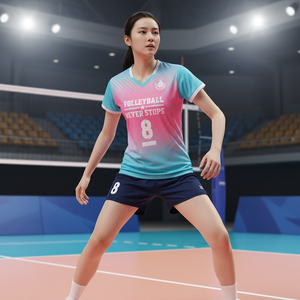 Camiseta de Voleibol Unisex 100% Algodón, Personalizable con Impresión por Transferencia de Calor, Uniforme de Equipo de Entrenamiento para Competencia Profesional - Product Image 6