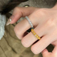 Bague en or 18 carats avec zircon de style rétro pour femmes, argent sterling 925, bagues minimalistes, bijoux fins de créateur personnalisés pour cadeau