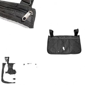 Sac de rangement latéral imperméable pour fauteuil roulant avec porte-gobelet, certifié BSCI - Product Image 5