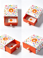 Boîtes d'emballage en papier personnalisées avec logo, écologiques, de qualité alimentaire, imprimées, pliables, pour gâteaux, biscuits, pain, pâtisseries, beignets, macarons
