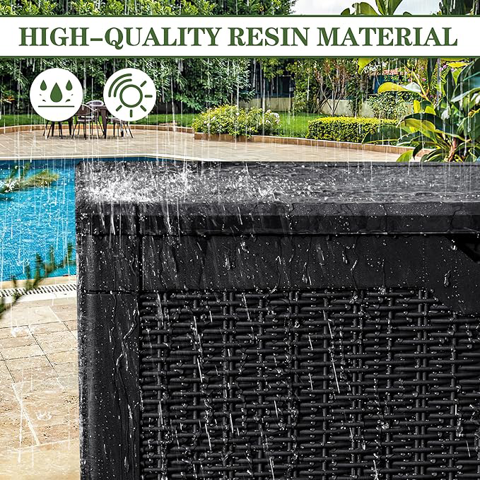Modern Design Plastic Rattan Storage Containers for Outdoor