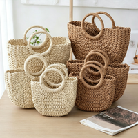 Sac à main tissé à la main en corde de papier français pour femme, sac fourre-tout de plage en paille polyvalent et tendance pour les vacances en bord de mer et le quotidien