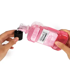 Benutzer definierte Mundwasser geschmack Umwelt freundliche Mundwasser Munds pülung Runde Flasche 250ml