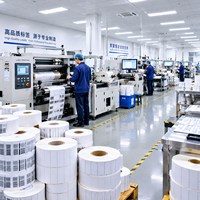 Rouleaux d'étiquettes à code-barres vierges pour usine, autocollants thermiques directes, adaptés à l'entreposage, à la vente au détail et à la gestion des stocks