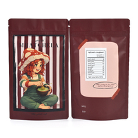 Sachet refermable personnalisé en Mylar de qualité alimentaire pour poudre de matcha et thé vert, écologique et réutilisable