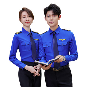 Men's And Women's <b>Security</b> Uniform Shirts Red Long Sleeve Slim Fit With Pockets For Hotel Property <b>Bar</b> KTV Workwear - Product Image 5
