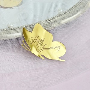 ท็อปเปอร์เค้กอะคริลิคผีเสื้อ น้ำผึ้งและรสหวาน ตกแต่งวันครบรอบ วันเกิด วันแม่ - Product Image 1