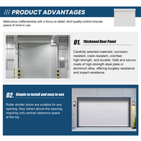 Porte de garage à enroulement automatique moderne en aluminium isolé en PU pour villa