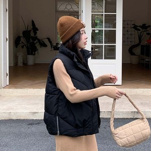 Chalecos de Otoño Invierno para <span class=keywords><strong>Mujer</strong></span>, Prendas de Abrigo <span class=keywords><strong>sin</strong></span> Mangas con Cuello Alto, <span class=keywords><strong>Chaqueta</strong></span> de Punto de Color Sólido con Cremallera - Product Image 2