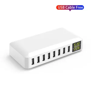 Wholesale Supply New QC3.0 Fast Charge USB 8- Port 8A Smart Multi Ports Charger For Mobile Phones