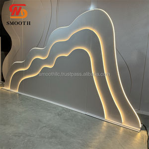 Panel de Fondo para Boda SMOOTH, Decoración de PVC Acrílico con Arco y Luz LED, Panel de Fondo de PVC con Forma de Ola para Decoración de Eventos - Product Image 6
