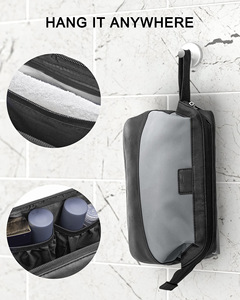 Custom Logo Luxury <b>Men</b> Cosmetic Makeup Make up <b>Toiletry</b> Travel Skincare Pouch <b>Bag</b> with Handles for <b>Men</b> - Product Image 5