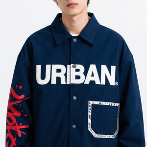 Veste décontractée pour <span class=keywords><strong>homme</strong></span> vert foncé, motif graphique élégant, poche, vêtement d'extérieur, streetwear urbain, coupe-vent utilitaire léger - Product Image 5