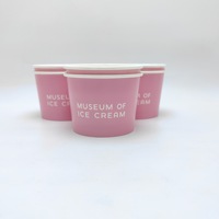Gobelets en papier pour crème glacée et gelato, personnalisés en usine, imprimés, jetables, en gros, 3oz, 5oz, 8oz, 120ml, avec couvercles