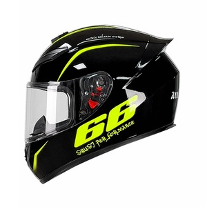 Nouveau casque de moto demi-face en ABS avec visière transparente, impression graphique cool, design léger pour la course - Product Image 3