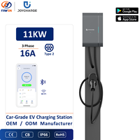 JOYCHARGE AC011E-HP-36 OEM ODM EVSE Terbaru, Dikendalikan Aplikasi, 11KW 400V Tipe 2 OCPP 1.6J Siap Pakai, Pengisian Daya, Casing IP66, Bersertifikasi CE