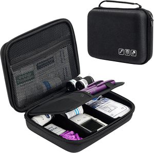 Sarung penyimpanan pengukur gula darah, ritsleting kustom Kit pengujian Diabetes dengan busa - Product Image 1