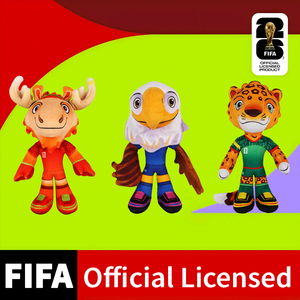 Mascota de la Copa <span class=keywords><strong>Mundial</strong></span> 2026, Estados Unidos, Canadá, México, IP, Maple Cluth, Zayu, Muñeco de Peluche, Souvenir Oficial FIFA, Juguete de Peluche para Masticar - Product Image 1