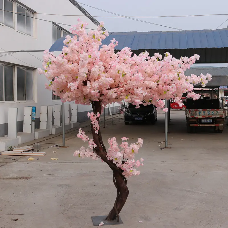 Schwarzer Drache angepasst weiß rosa Sakura künstliche Blume Kirschblütenbaum für Hochzeit Dekoration