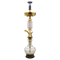 Supérieur Khalil Mamoon Shisha Haute Qualité Simple Narguilé Tuyau De Luxe Egypte Classique Fumée Style En Acier Inoxydable Givré Techniques
