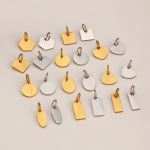 Fabricants de bijoux, breloques en acier inoxydable plaqué or 18 carats sur mesure, bijoux personnalisés, pendentif personnalisé pour la fabrication de bijoux - Product Image 2