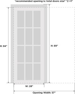 Rắn gỗ nội thất Pháp duy nhất Túi cửa 28x84 trắng cổ điển phong cách hiện đại cho phòng ngủ phần cứng bao gồm - Product Image 6