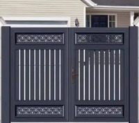 Portails et portes doubles en aluminium pour hôtels, design moderne, thermolaqués, modélisation 3D, durables, installation facile