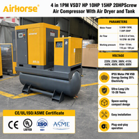 Compresseur d'air à vis refroidi par air haute pression 30 bar 40 bar avec surpresseur et réservoir d'air pour l'industrie du soufflage