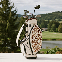 Sac de golf brodé à motif de défilement de vigne de la dynastie Tang de style chinois