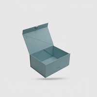 Boîte cadeau rigide à couvercle magnétique pliable, logo personnalisé imprimé, emballage en papier de luxe, emballage plat