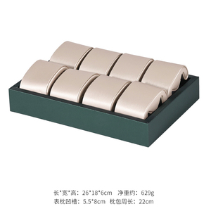 Cao cấp nhiều Thông số kỹ thuật PU da đồng hồ hiển thị đứng Đồng hồ lưu trữ tổ chức khay với màu be hoặc màu xám PU da gối - Product Image 2