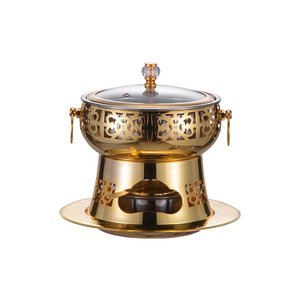304 Stainless Steel Alcohol Stove Mini Hot Pot Set For Individual Restaurant Home Use Eco Friendly Oil Specific Pot Set - Product Image 1