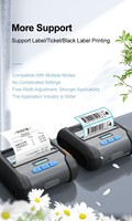 Impresora Térmica de Recibos NORGEE de 80 mm, Impresora de Códigos de Barras Portátil Mini de 3 Pulgadas con SDK Gratuito, Wi-Fi y Batería Recargable