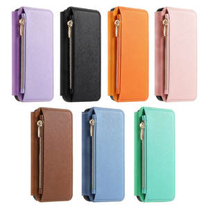 Funda de Cuero Tipo Cartera con Patrón Personalizado para iPhone 16/16 Pro Max Galaxy A14/A15/A35, Carga Inalámbrica, Cierre de Cremallera para Tarjetas - Product Image 2