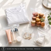 Sac à fermeture éclair en PE recyclable et refermable, pochette de rangement en polyéthylène pour matériel, artisanat, bureau, organisateur de documents, vente en gros, OEM