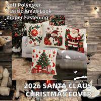 Nouvelle Housse de Coussin de Noël 2026 – Housse de Coussin Père Noël pour Décoration Maison, Canapé et Hôtels
