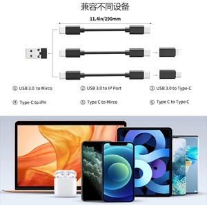 Cavo Adattatore USB Multifunzione con Scatola di Conversione e Conservazione, Cavo Tipo C con Convertitore da USB <span class=keywords><strong>A</strong></span> <span class=keywords><strong>a</strong></span> Tipo C Micro e Supporto per Telefono - Product Image 5