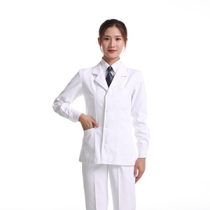 Nuovo stile maniche lunghe Top e pantaloni di <span class=keywords><strong>cotone</strong></span> poliestere da donna medico <span class=keywords><strong>camice</strong></span> <span class=keywords><strong>bianco</strong></span> <span class=keywords><strong>camice</strong></span> da laboratorio medico infermiere <span class=keywords><strong>camice</strong></span> <span class=keywords><strong>bianco</strong></span> - Product Image 5