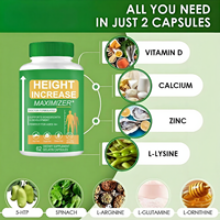 Capsules de nutrition pour la croissance, complément vitaminique naturel pour la taille avec calcium, suppléments de vitamine D pour adolescents et enfants