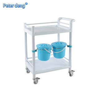 Medical <b>Trolley</b> 3 Tier <b>Plastic</b> Hospital Furniture With 4 Castors Convenient Storage Rack For Nursing Beauty Use - Product Image 4