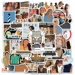 50 pièces <span class=keywords><strong>classique</strong></span> film d'horreur personnages Graffiti autocollants pour Halloween cadeau mur livre décor vinyle terreur Cool peur autocollant - Product Image 6