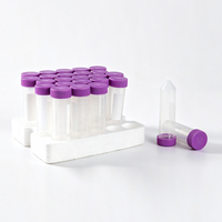 Tubes à centrifuger stériles coniques libres de tube de faucon de 50mL PP DNA RNAse avec le support mousse-rembourré