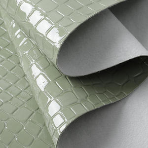 Wholesale Artificial <strong>Leather</strong> Waterproof High Glossy crocodile <strong>Leather</strong> <strong>PU</strong> Faux <strong>Leather</strong> for Handbags Shoes - Product Image 3